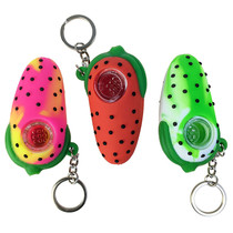 3" Silicone Strawberry Keychain Hand Pipe (MSRP $20.00)