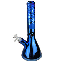 13.5" Electro Plated Munchie Tree Decal Beaker Water Pipe - with 14M Bowl (MSRP $90.00)