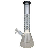 14.5 Color Trim Inner Ribbed Beaker Water Pipe - with 14M Bowl (MSRP $140.00)