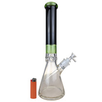 16" Two Tone Color Rim & Neck Beaker Water Pipe - with 14M Bowl (MSRP $125.00)