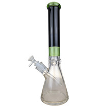 16" Two Tone Color Rim & Neck Beaker Water Pipe - with 14M Bowl (MSRP $125.00)