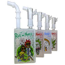 8" Glow In The Dark RM Frosted Juice Box Rig Water Pipe - with 14F Oil Dome & Glass Nail (MSRP $50.00)