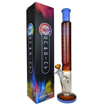 On Point Glass - 18" Slyme Dual Color Tube Cylinder Straight Water Pipe - with 14 Bowl (MSRP $180.00)