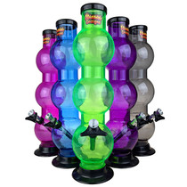 Headway Designs - 14" Acrylic Triple Bubble Water Pipe - with Funnel Slider (MSRP $35.00)