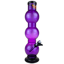 Headway Designs - 14" Acrylic Triple Bubble Water Pipe - with Funnel Slider (MSRP $35.00)