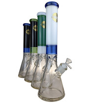 On Point Glass - 16" Dual Color Beaker Water Pipe - with 14M Bowl (MSRP $120.00)