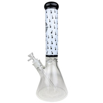 On Point Glass - 14" WP Pattern Beaker Water Pipe - with 14M Bowl (MSRP $120.00)