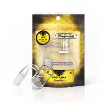 Honey & Milk 90° Standard Weld Yellow Line Quartz Banger By Honeybee Herb *Drop Ship* (MSRP $29.99)