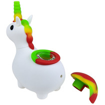 5" Silicone Unicorn Hand Pipe with Glass Bowl (MSRP $25.00)