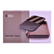 Walnut Rolling Tray Kit With Magnetic Lid By Benji *Drop Ship* (MSRP $39.99)