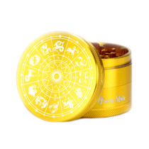 4 Piece 2.5" Horoscope Zodiac Aluminum Grinders By Green Star *Drop Ship* (MSRP $26.99)