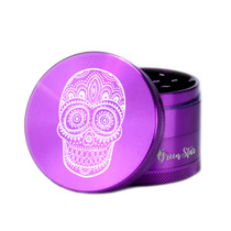 4 Piece 2.5" Dia De Los Muertos Skull Aluminum Grinders By Green Star *Drop Ship* (MSRP $26.99)