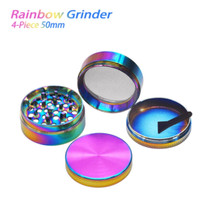 4 Piece 50MM Rainbow Herb Grinder By Waxmaid *Drop Ship* (MSRP $37.99)