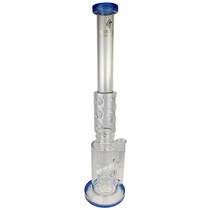 High Point Glass - 22" Color Trim Donut Perc Big Rig Water Pipe - with 18M Bowl (MSRP $145.00)
