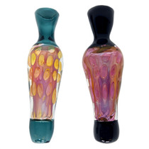 4" Gold Fumed Color Lava Lamp Chillum Hand Pipe - 2 Pack (MSRP $30.00ea)