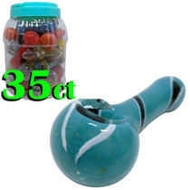 3" Assorted Work Spoon Hand Pipe - 35ct Jar (MSRP $30.00ea)