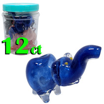 Assorted Color Mini Elephant Hand Pipe - 12ct Jar (MSRP $25.00ea)