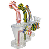 7" Color Perc Banger Hanger Water Pipe - with 14M Bowl & 4mm Banger (MSRP $60.00)