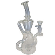 8" Clear Recycler Water Pipe - with 14M Bowl & 4mm Banger (MSRP $60.00)