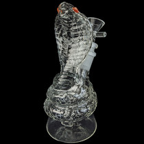 7" Clear Cobra Novelty Water Pipe - with 14M Bowl (MSRP $40.00)