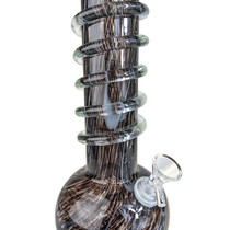 18" Lifted Round Bottom Twist Grip Soft Glass Water Pipe - with 14M Bowl (MSRP $60.00)