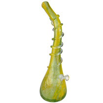 19" Melted Cone Twist Grip Soft Glass Water Pipe - with 14M Bowl (MSRP $80.00)