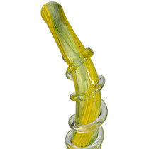 19" Melted Cone Twist Grip Soft Glass Water Pipe - with 14M Bowl (MSRP $80.00)