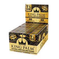 King Palm -  1¼  Hemp Rolling Papers And Filter (40ct) - Display of 22  (MSRP $3.00ea)