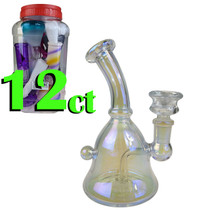 Assorted Electro Plated Banger Hanger Water Pipe - with 14M Bowl - 12ct Jar (MSRP $30.00ea)