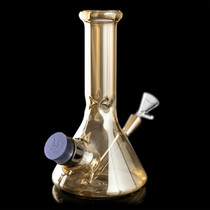 MJ Arsenal  - Limited Edition Cache Mini Beaker Water Pipe (Gold Collection) (MSRP $110.00)