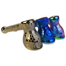 6" Full Electro Plated Etched Bubbler Hand Pipe (MSRP $60.00)