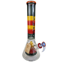 Cheech Glass - 15" Color Frit Beaker Water Pipe - with 14M Bowl (MSRP $190.00)