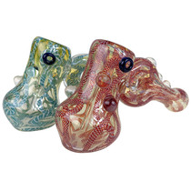 6" High Grade Fumed Donut Hammer Bubbler Hand Pipe (MSRP $60.00)