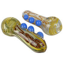 5" Silver Fumed Triple Dot Spoon Hand Pipe - 2 Pack (MSRP $40.00ea)