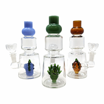 6" Single Perc Mini Rig Water Pipe - with 14M Bowl & 4mm Banger (MSRP $30.00)