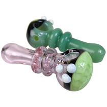 4.5" Slyme Honey Comb Head Dual Ring Spoon Hand Pipe - 2 Pack (MSRP $55.00ea)