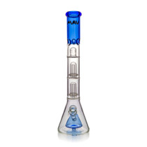 18" Pyramid to Double UFO Beaker Waterpipe by MAV Glass Mixed Colors (Pack of 4) *Drop Ship* (MSRP $259.99 Each)