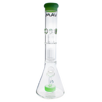 15" Slitted Puck to UFO Beaker Waterpipe by MAV Glass Mixed Colors (Pack of 4) *Drop Ship* (MSRP $249.99 Each)