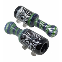 3.5" Spiral Hypno Head Chillum Hand Pipe - 2 Pack (MSRP $30.00ea)