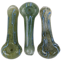 4" Frit Line Work Spoon Hand Pipe - 3 Pack (MSRP $45.00ea)