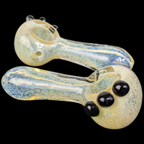 4" Silver Fumed Frit Spoon Hand Pipe - Pack of 2 (MSRP $50.00ea)