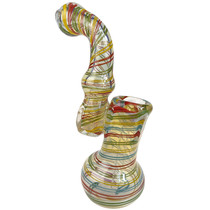 7" Silver Fumed Rasta Spiral Bubbler Hand Pipe (MSRP $50.00)