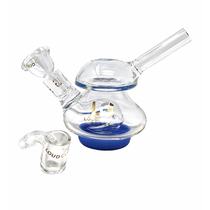 Loud Cloud Glass - 6" Color Trim Kettle Shape Mini Rig Water Pipe - with 14M Bowl & Banger (MSRP $75.00)