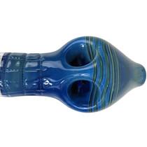 8" Silver Fumed Pinched Double Bowl Steamroller Hand Pipe - 2 Pack (MSRP $60.00ea)