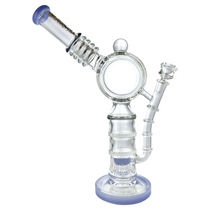 Lookah Glass - 15" Donut Double Honeycomb Tree Perc Water Pipe - with 14M Bowl (MSRP $165.00)