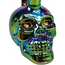 5.5" Electroplated Skull Water Pipe - with 14M Bowl (MSRP $30.00)