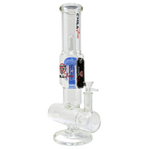 Chill Glass - 13" Tree Money Inline Perc Water Pipe -  Cobalt Blue - with 14M Bowl (MSRP $80.00)