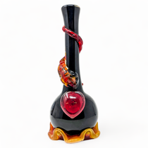 High Point Glass - 14" Ripple Surface Eye-Catching Heart Soft Glass Water Pipe - with 14M Bowl (MSRP $80.00)