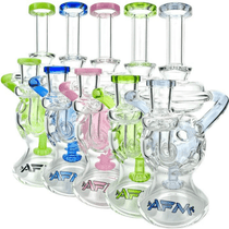 9" Swiss Color Recycler Dab Rig by AFM Glass (Pack of 5 Asstd Colors) *Drop Ship* (MSRP $179.99 Each)