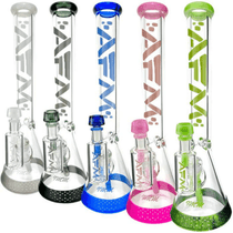 18" Symphony 9mm Glass Beaker Bong by AFM Glass (Pack of 5 Asstd Colors) *Drop Ship* (MSRP $174.99 Each)